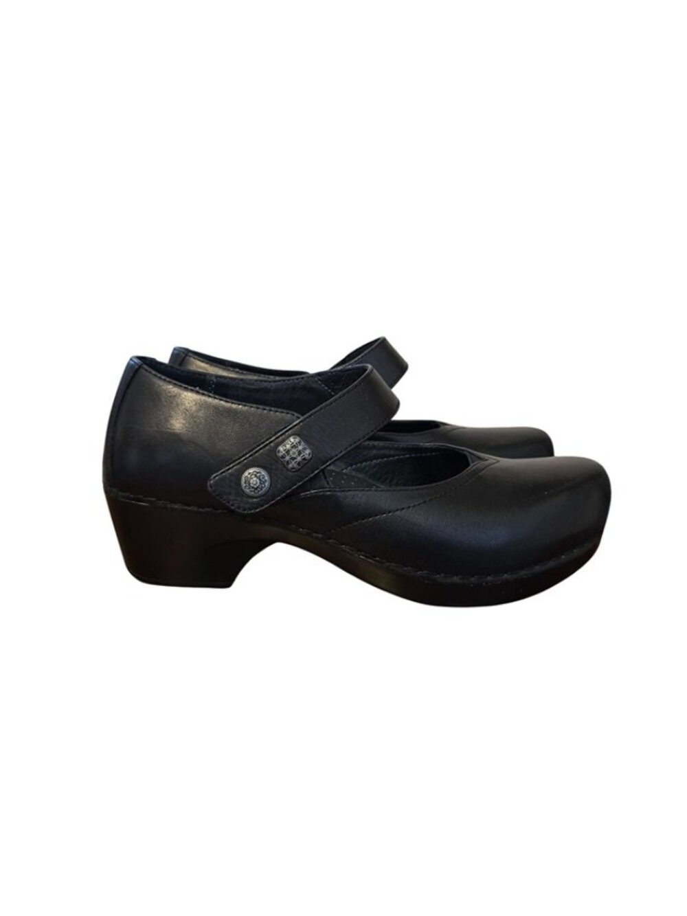 Dansko Tandy Black Leather Mary Jane Clogs *READ